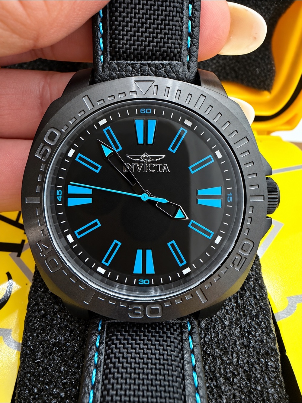 Invicta Speedway Black and Blue Sport Watch